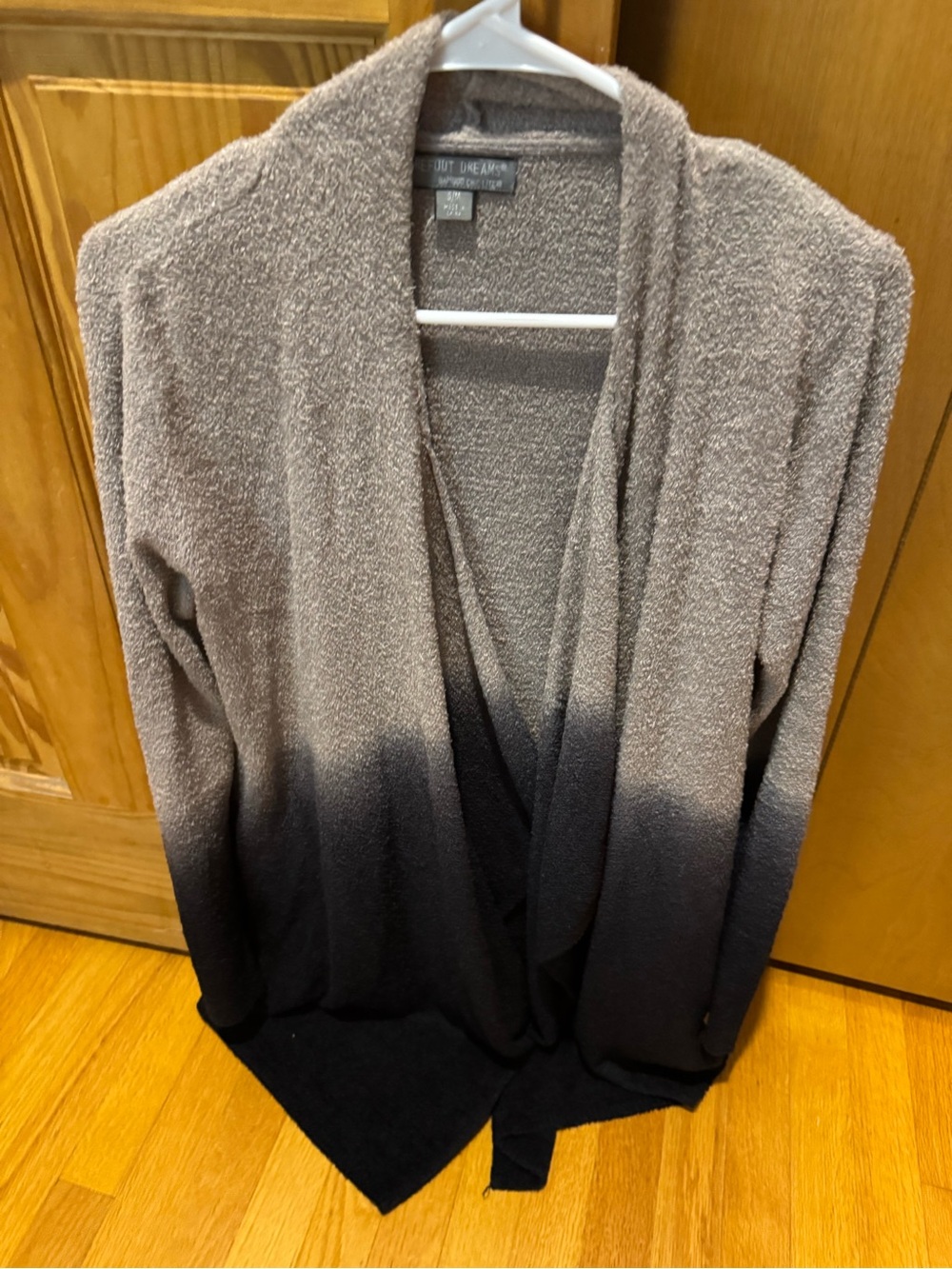 Barefoot Dreams Ombre Taupe to Black Cozy Cardigan